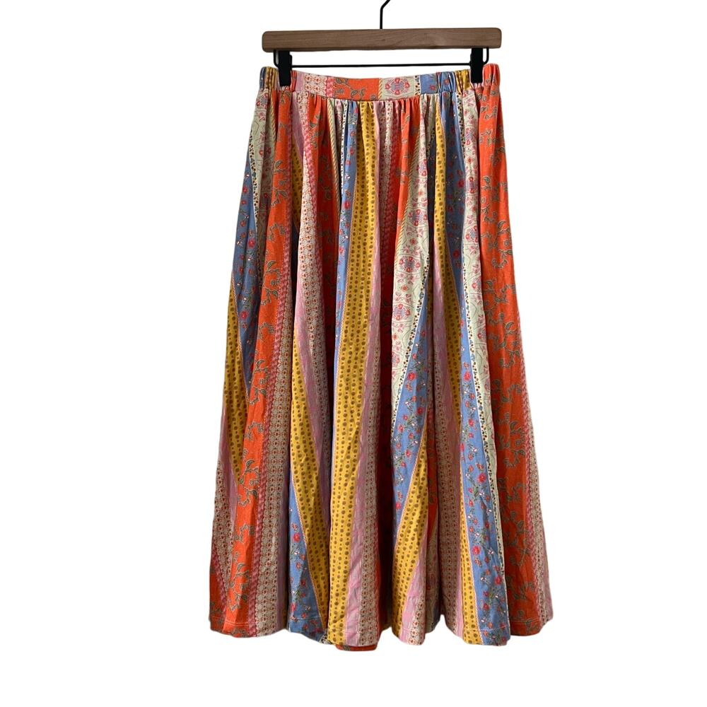 Free People As It Was Two Piece Skirt Set In Oak Multi Tropical Print Size M - Picture 6 of 16